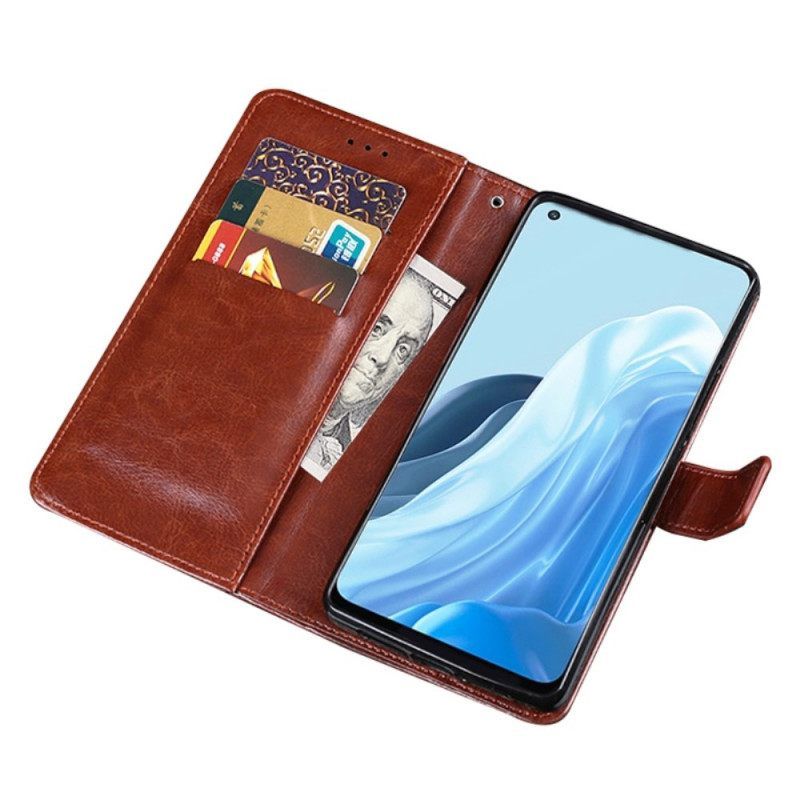 Κάλυμμα Oppo Find X5 Lite Idewei Vintage Faux Leather